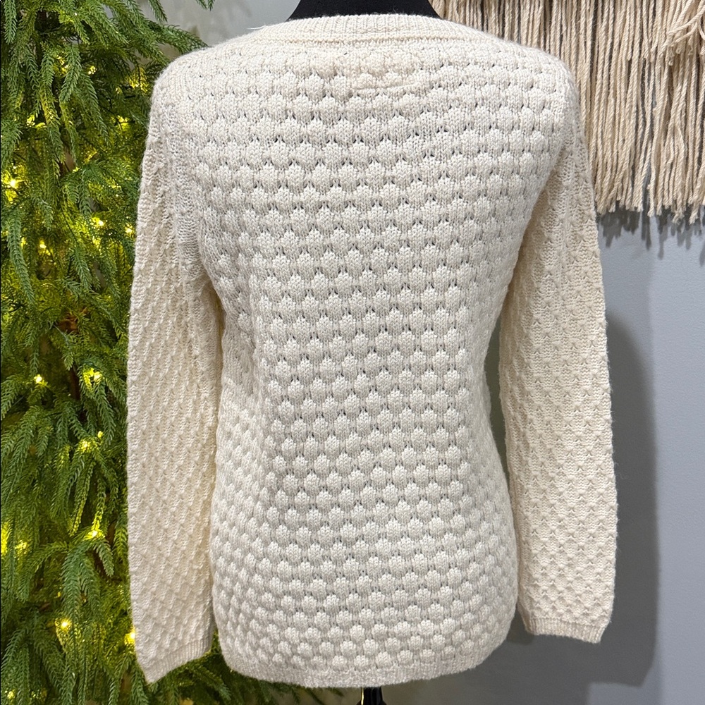 Anthropologie * Field Flower Cream Sweater * Wool & Mohair * Size Medium - Picture 10 of 12